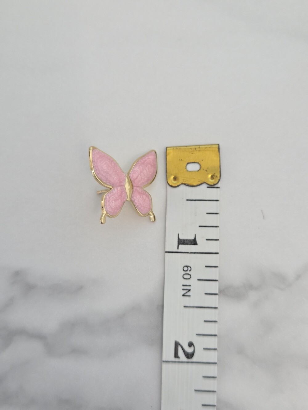 Pink Butterfly Stud Earrings Gold Plated Stainless Steel Enamel Coquette Jewelry - Picture 13 of 13